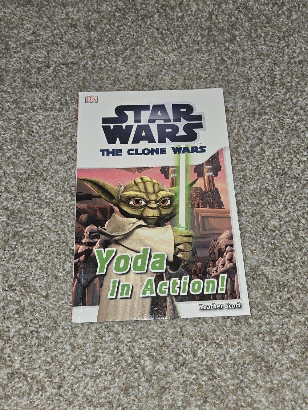 Star Wars The Clone Wars: Yoda In Action! - Green Lightsaber Cover